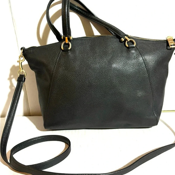 Coach black leather satchel handbag - Picture 2 of 10